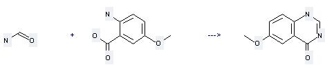 4(3H)-Quinazolinone,6-methoxy- can be prepared by formamide with 2-Amino-5-methoxy-benzoic acid. 